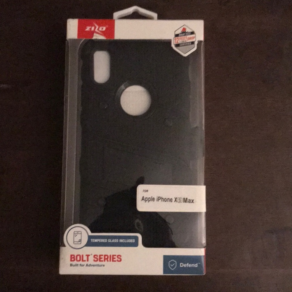 Zizo Bolt Series iPhone XS Max Case (Temper Glass)